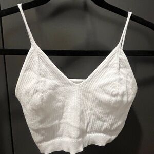 SHEIN White Ribbed Tank Top